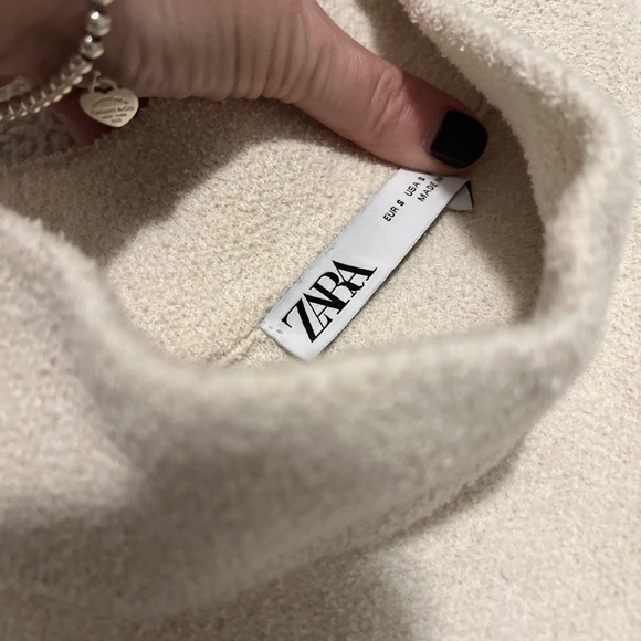 Zara Matching Set Cream Knit Top Skirt 2 Pc Outfit Minimalist Chic Cozy Lounge - Picture 12 of 15